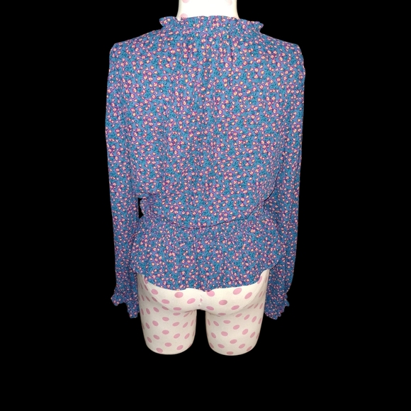 Socialite Blue Floral Blouse - Picture 3 of 5